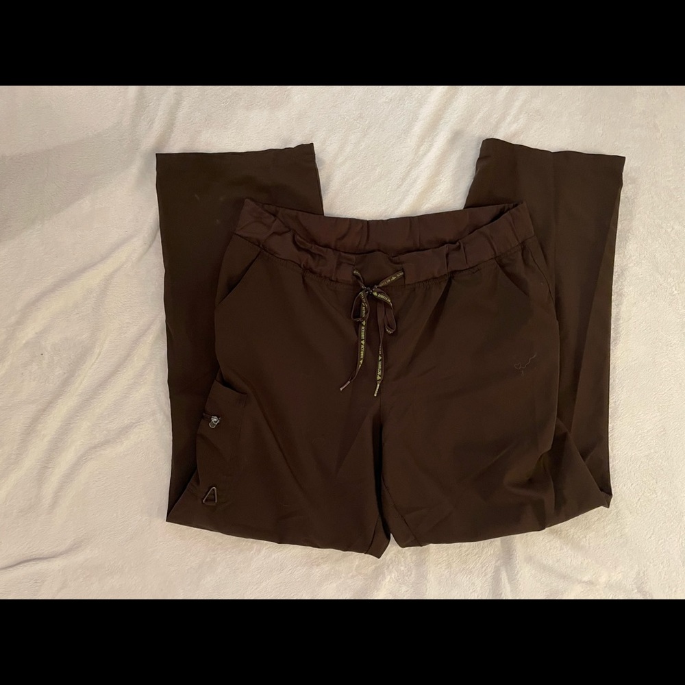 Med Couture Scrub Pants Brown XL - Picture 2 of 2